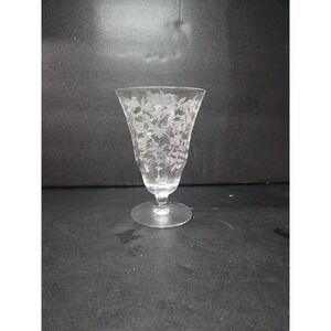 Morgantown Lace‎ Bouquet Iced Tea Glass, Vintage Etched Glass, Replacement Glass